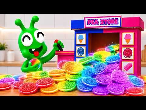 Pea Pea spielt mit dem BlackPink Oreo Verkaufsautomaten 🌈🎁 Zeichentrickfilm für Kinder