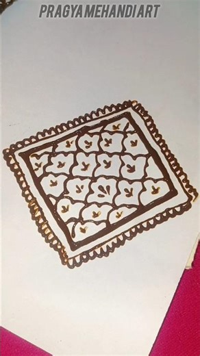 Unique Square Mehandi Design for Beginners! ✨ #shorts #mehndi #viral #art