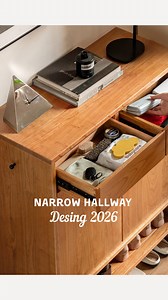 A narrow corridor can become one of the most thoughtful and elegant parts of a home when furnished with intention. Instead of treating it as a simple walkway, many homeowners now use this space to add warmth, storage, and quiet luxury. A slim solid-wood cabinet instantly brings structure and calm to the entry without overwhelming it, offering a grounded feel from the very first step inside. One of today’s most effective design tips is choosing furniture with a light visual footprint. A tall, nar