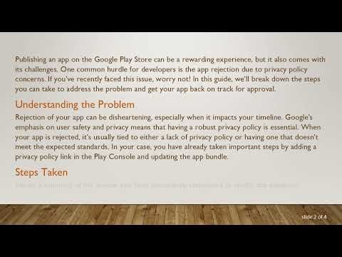 Resolving the Privacy Policy Concern in Google Play Console: A Guide for Developers