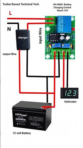 XH-M601 battery charging control board 12v #shorts