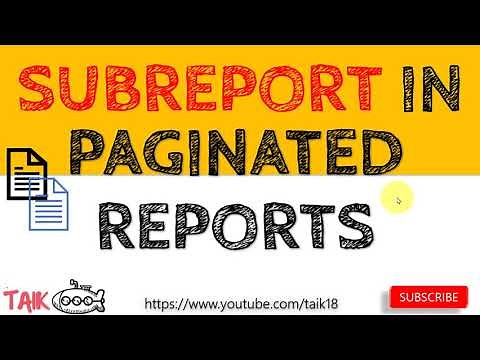 Sub Report in Power BI Paginated Report (13-7) TAIK18 Power BI