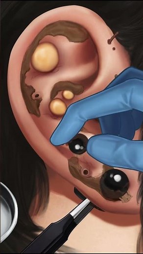 ASMR| ear pimple blackhead care|sebaceous cyst removal| Ear cleaning 01