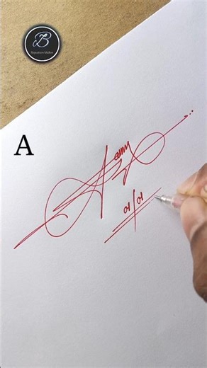 Attractive Signature For Letter A | Cursive Signature