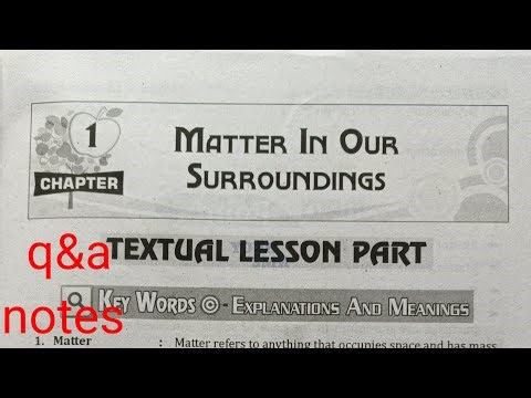 9th class physical science 1st lesson matter in our surroundings question and answers material