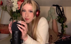 【kitty】long nail scratching + mouth sounds