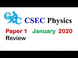 CSEC Physics January 2020 P1