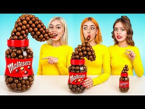 Big, Medium and Small Plate Challenge | Pranks with Giant vs Tiny Food by Turbo Team