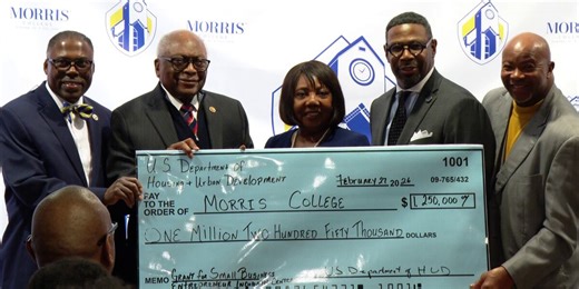 Clyburn presents ceremonial check for $1M investment into Morris College