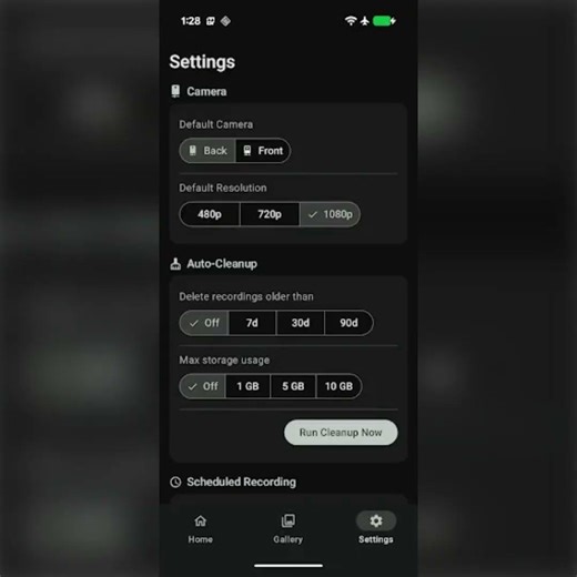 Background Camera Recorder