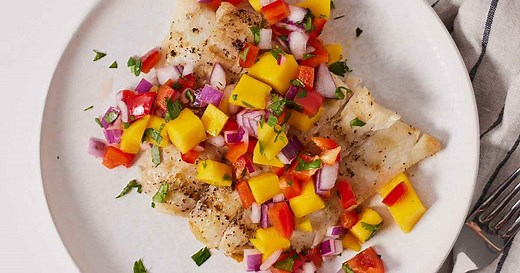 Grilled Halibut with Mango Salsa