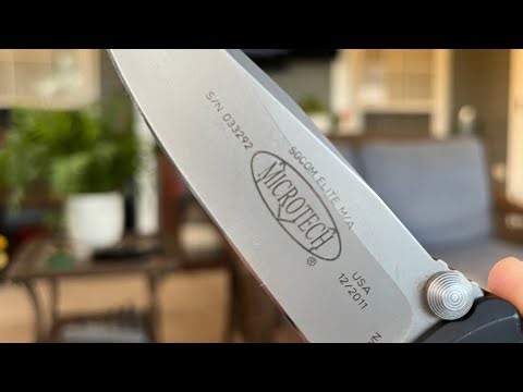 Microtech Socom Elite MA with Carbon Fiber Inlays - New Polished Edge Wicked Sharp