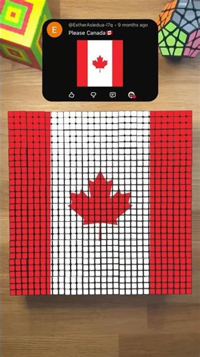 Making CANADA'S Flag on Rubik's Cubes! 🇨🇦