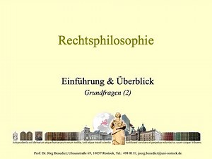 02. Grundfragen der Rechtsphilosophie (2) - Positives Recht, Naturrecht, überpositives Recht
