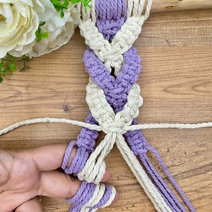 MIXED COLORS SQUARE KNOTS TUTORIAL - for the beginners 😊👌 | Knitting Hobby