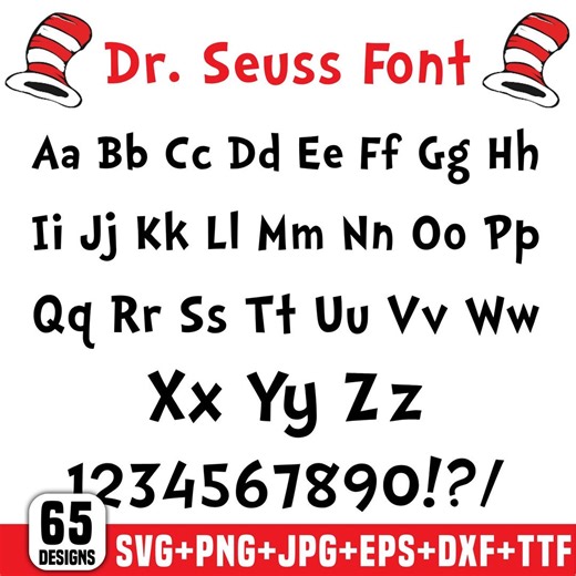 Dr Seuss Svg Bundle, Dr Seuss Style Font Svg, Kids Cartoon Alphabet, Playful Storybook Letters, Fun Kids Alphabet Letters, Birthday Shirts - Etsy