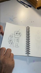 Fred Flintstone, junk bot, and vacuum bot