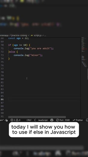 If-Else in JavaScript 🤯 | Stop Getting Confused! #shorts #coding #codingagame #codingasmr