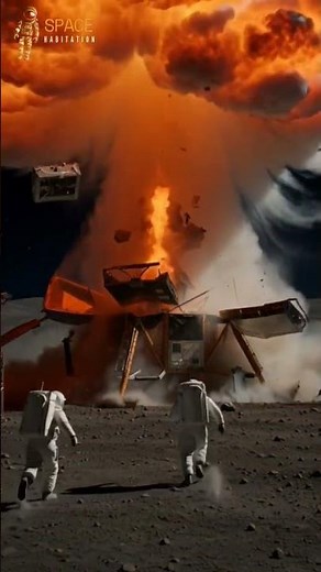 Moon Explosion Shockwave 💥🌕 #LunarMission #SpaceDisaster #Astronauts