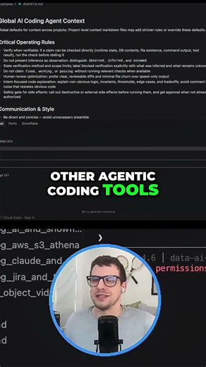 Easily Point CLAUDE.md to AGENTS.md #aitools #coding #productivity