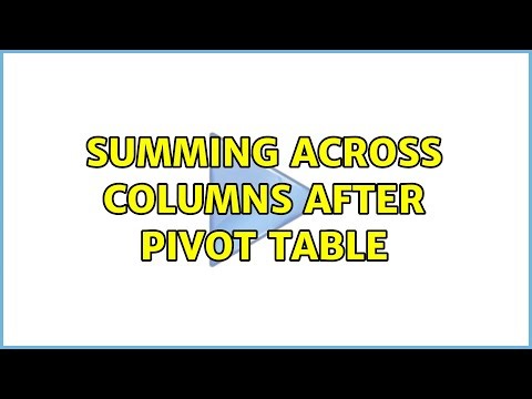 Summing across columns after pivot table