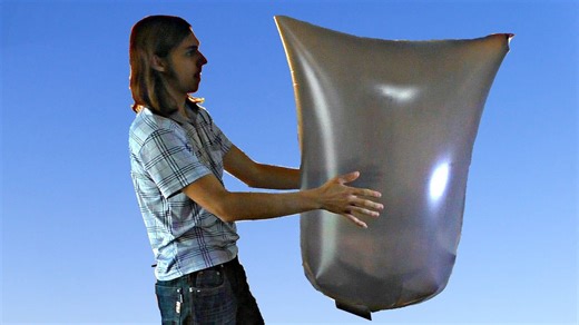 Hydrogen and methane balloons floating without helium science experiment (explosion!)