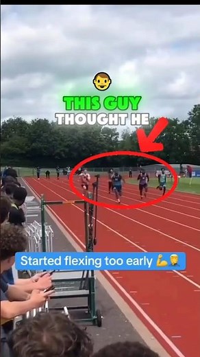 Runner Celebrates Too Early… Then Takes a Brutal Fall at the Finish Line! 🤦‍♂️💥#shorts