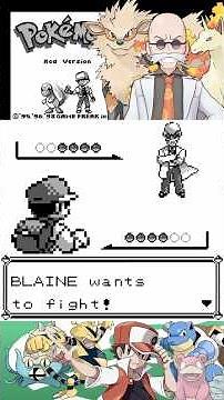 POKEMON RED - Gym Leader BLAINE (Full Battle) | Game Boy Gameplay