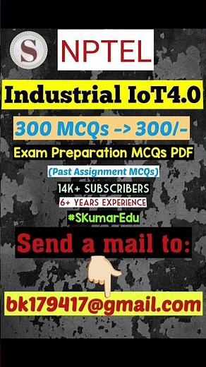 Introduction To Industry 4.0 and IoT|| NPTEL Exam Preparation MCQs pdf 2026 #nptel2026 #nptelexam