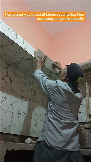 The easiest way to install kitchen countertop tiles accurately and professionally