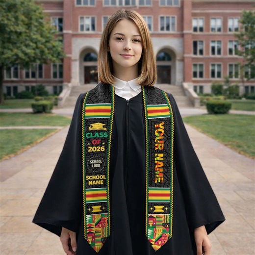 Personalized African American Graduation Sash, African Flag Grad Sash 2025,african Graduation Sash, Stole Class of 2026,african Student Gift - Etsy