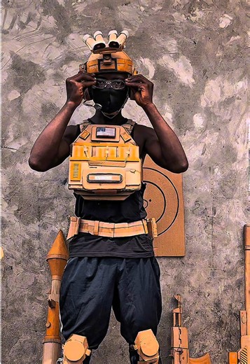 #artcarton #military #diyproject #papercraft #flypシ Nothing to do, so I made this paper creation⚠️🇨🇩🇺🇸