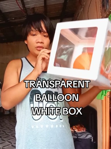 transparent balloon white box 📦🎈 #transparentbox #transparentwhitebox #diydecoration #DIY #partydecor