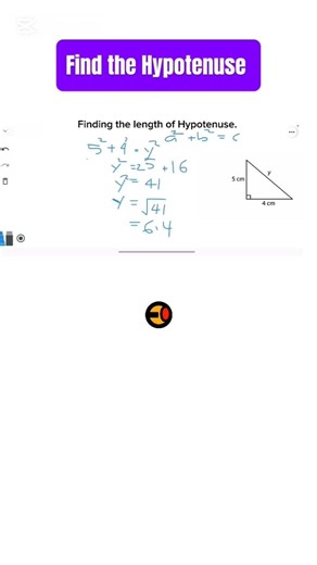 Find the Hypotenuse in 2 Minutes! 🔥 Simple Math Trick #shorts