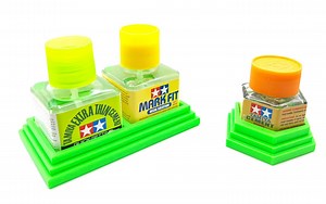 Anti-tip 3D Printed Tamiya Glue Bottle Holder Dual Square & Hex Style 1 Each W/rubber Feet Holds 2 Tamiya 42ml Square and 1 20ml Hex Bottle - Etsy