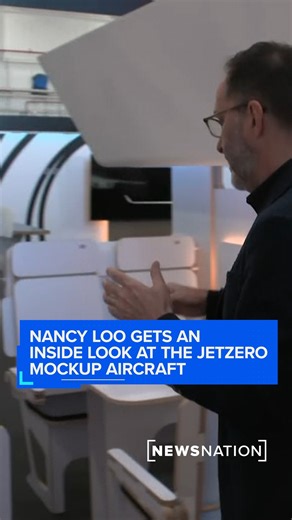 Take an inside look at JetZero's new mockup aircraft featuring large open spaces, adequate headroom for passengers and seating bays. Watch the full report: https://youtu.be/_0vROhUZIy8 | NewsNation