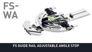 FS Guide Rail Adjustable Angle Stop . ∠ Fast angled cuts of -60° to...