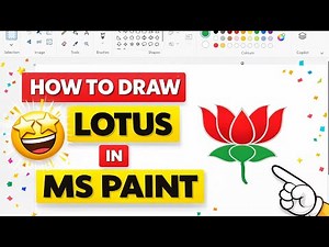 MS Paint Drawing: Kamal ka phool banana sikhen (Step-by-Step)