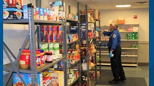 Food pantry set up by Dulles TSA workers to help  impacted airport workers
