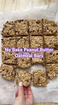 No Bake Peanut Butter Oatmeal Bars