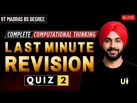 Most Important Concepts & Questions. | Computational Thinking | End Term | IIT Madras BS Degree