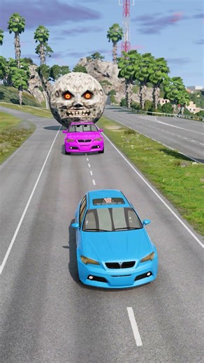 Big & Small Cars vs Giant Hand Slap - BeamNG.drive