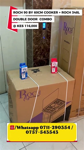 Roch Appliances out for delivery to - happy client/Roch 90 by 60 Cooker & Roch 348L No Frost Fridge