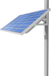 LINOVISION 4-in-1 Solar Power System with 80W Solar Panel, 12V 40A Lithium Battery, Charge Controller, RS485 Monitoring, IP66 Waterproof, for Security Cameras and IoT Devices