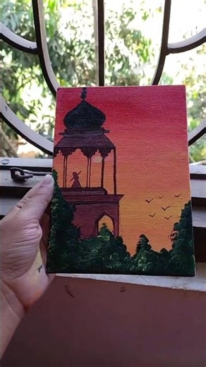 Sunset skies and silent stories 🌅🎨A little canvas, a lot of imagination.