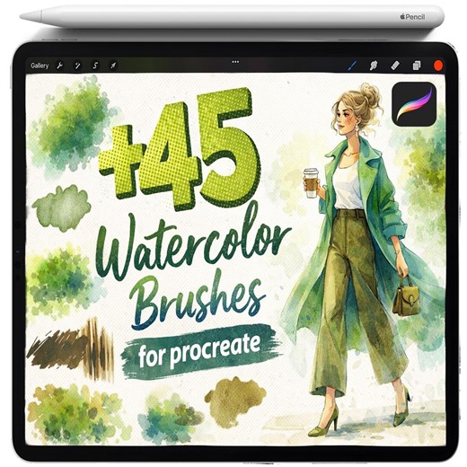 Procreate Watercolor Brushes, Procreate Blending Brushes, Procreate Watercolor Textures, Procreate Painting Brush, Wet Watercolor Brush Set - Etsy