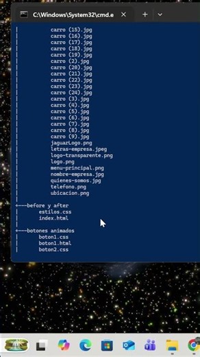 Mira esto en tu terminal 🤯Así ves TODAS tus carpetas en árbol 🌳#programming #windows