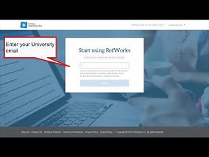 How to set up your RefWorks account