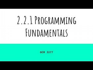 Variable Constants and Data types - OCR J277 2.2.1