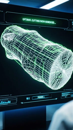 Inspect the pine wood block via the display screen #ruraltechreview #automobile #truck #woodworking